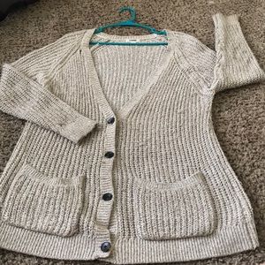 Khaki button down cardigan